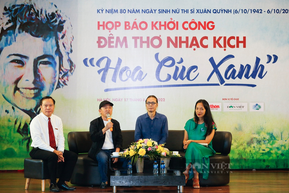 Khởi công đêm thơ - nhạc - kịch Hoa cúc xanh, thuộc dự án Se Sẽ Chứ nhằm tôn vinh và lan tỏa giá trị di sản Xuân Quỳnh - Lưu Quang Vũ. (Ảnh: Danviet)