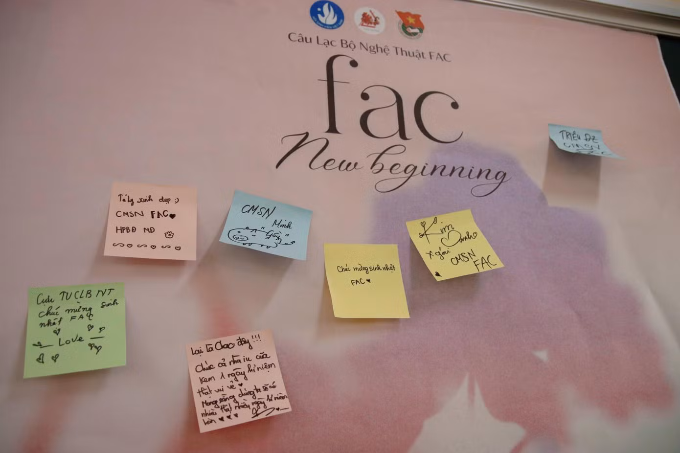 Lời gửi gắm của các thành viên nhân ngày sinh nhật CLB Nghệ Thuật Khoa Luật, trường Đại học Mở Hà Nội.