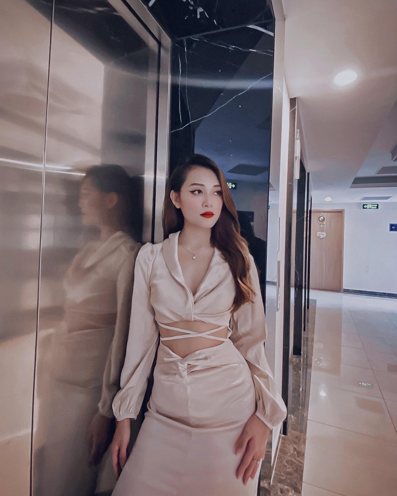 Không chỉ sở hữu nhan sắc xinh đẹp, Hà Anh còn có thân hình chuẩn mẫu.