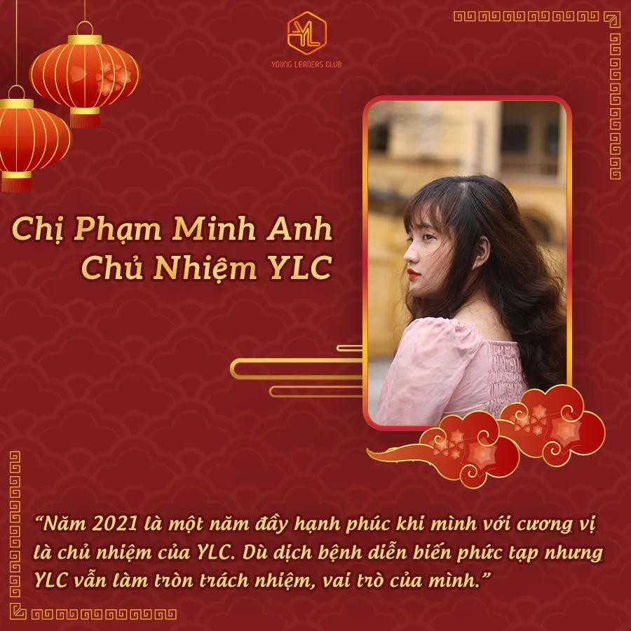 Minh Anh giữ vị trí Chủ nhiệm Câu lạc bộ Thủ lĩnh trẻ - câu lạc bộ duy nhất được bảo trợ bởi Ban điều hành chương trình Chất lượng cao và trực thuộc Đoàn thanh niên Học viện Tài chính. Minh Anh giữ vị trí Chủ nhiệm Câu lạc bộ Thủ lĩnh trẻ - câu lạc bộ duy nhất được bảo trợ bởi Ban điều hành chương trình Chất lượng cao và trực thuộc Đoàn thanh niên Học viện Tài chính.