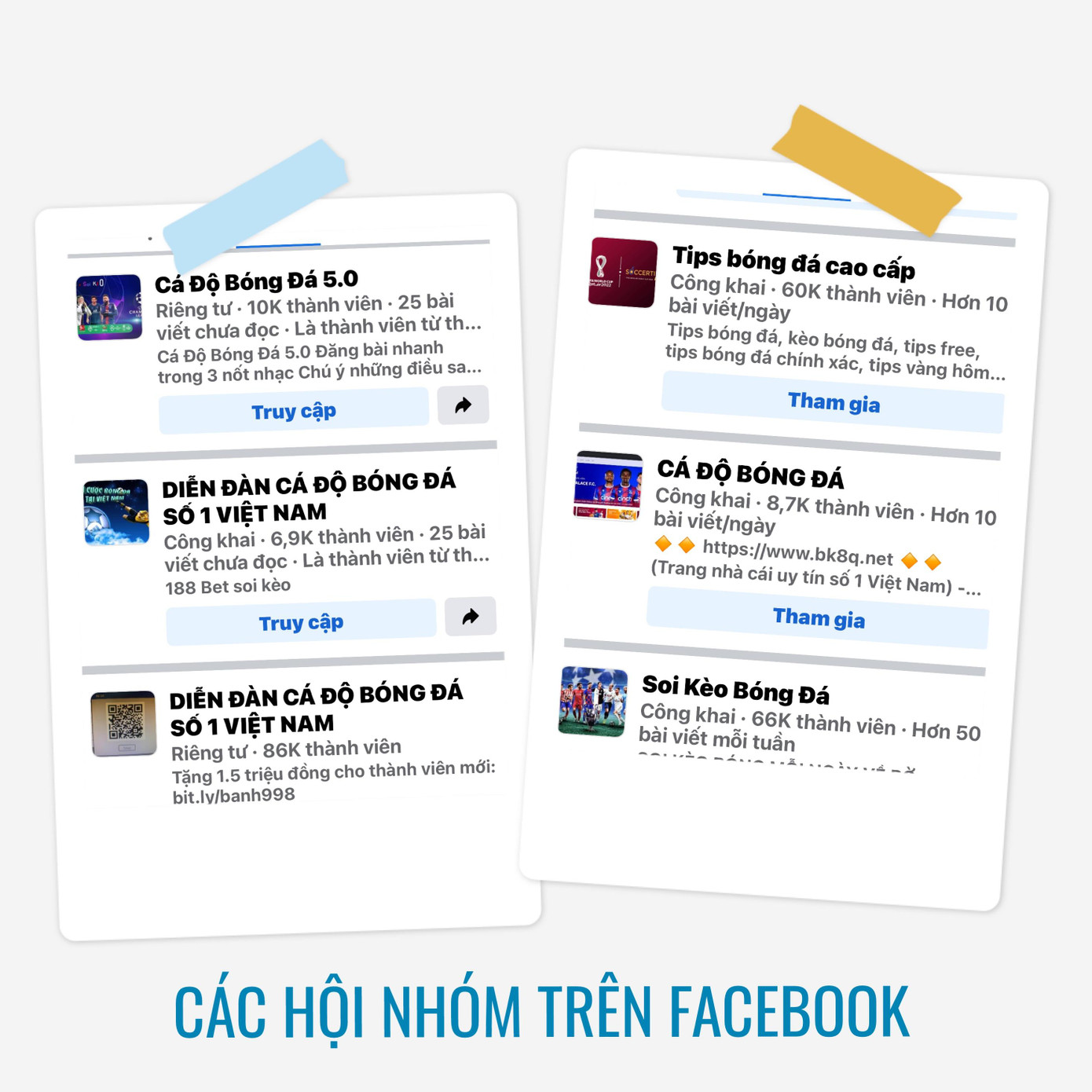 Các hội, nhóm về cá độ thu hút đông đảo người tham gia. Các hội, nhóm về cá độ thu hút đông đảo người tham gia.