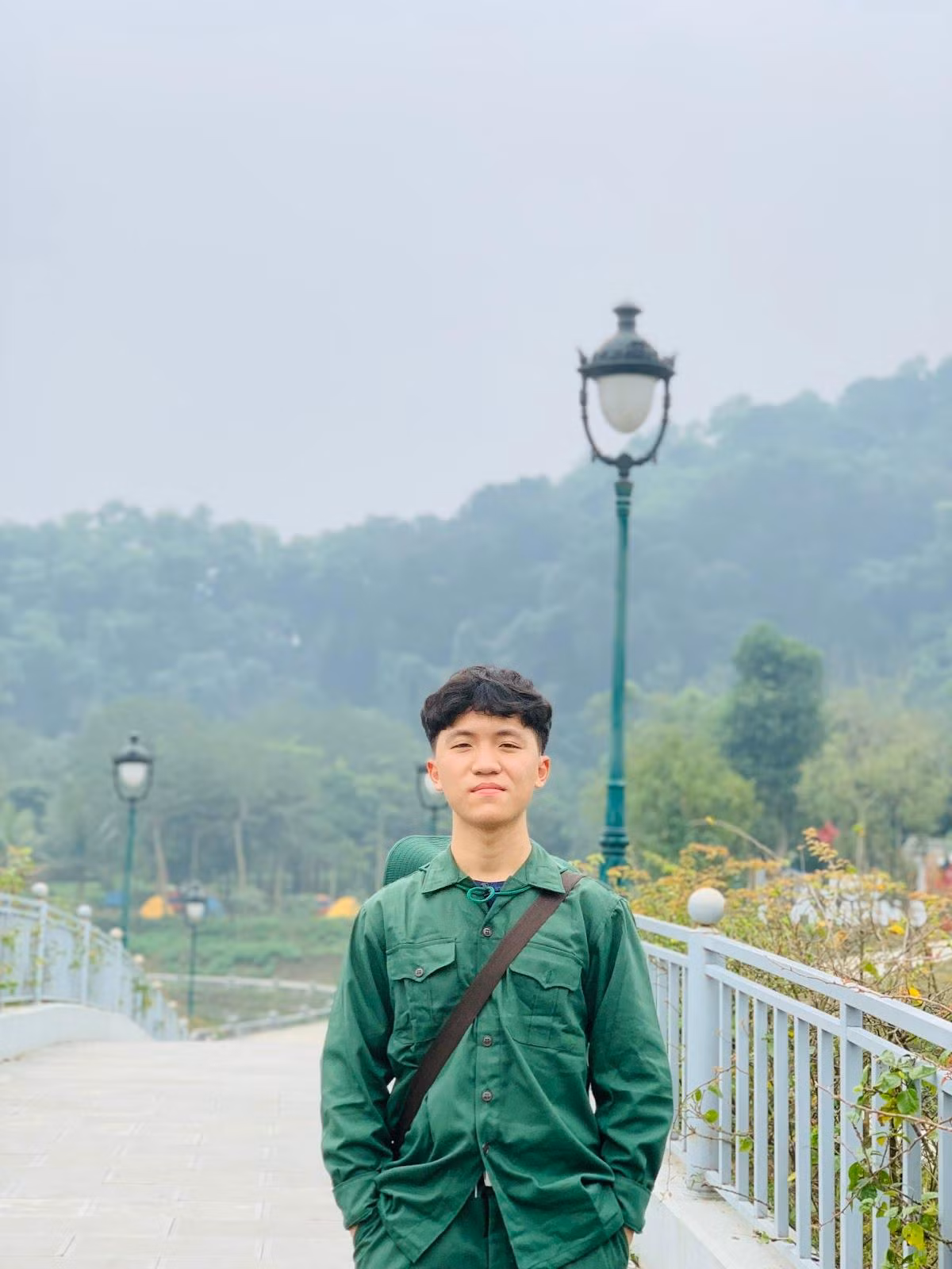 Nguyễn Bảo luôn cảm thấy vui vẻ và hạnh phúc khi trải qua kỳ quân sự này.