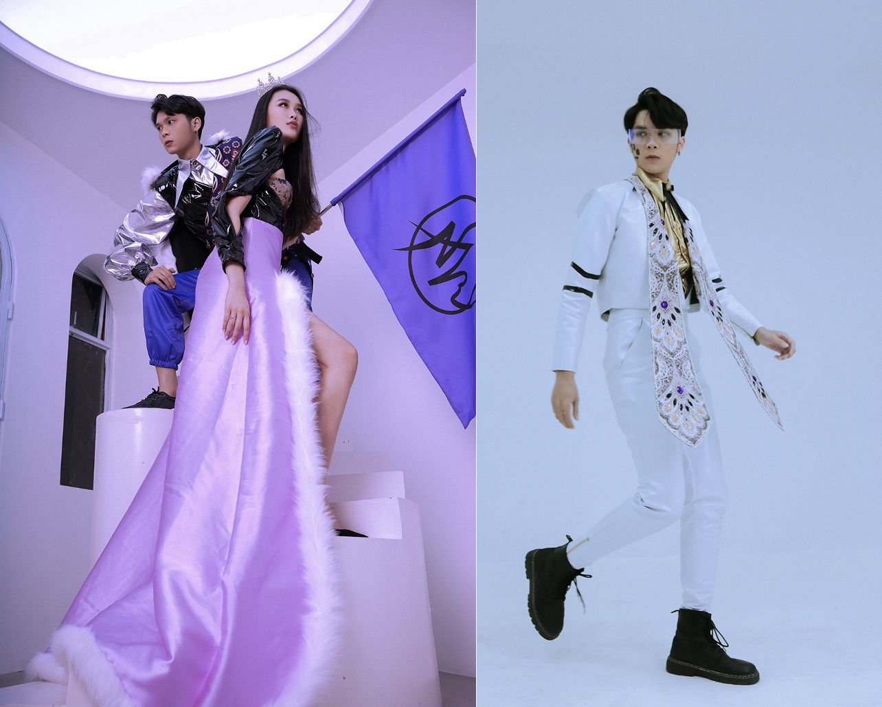 Bộ sưu tập TSAR, tác giả Nguyễn Trung Kiên chia sẻ: “Nước Nga vốn không mang cho mình một cảm giác chân thực nhất, nhưng lại khiến cảm xúc mình dâng trào, sánh cùng với mảnh đất quê hương. Tại vì nơi đó lưu giữ thanh xuân của mẹ. Mẹ đã lưu lạc tại đây, trải qua những văn hoá, những âm nhạc, những hình ảnh thuộc về miền đất xa xôi kia. Để rồi chính những kí ức ấy, trở thành câu chuyện nuôi mình lớn lên. Phong trào Nostalgia - Hoài niệm, đã khá thịnh hành. Để tiếp tục với phong trào đó, mình muốn đưa đến một khoảng thời gian xa xôi hơn, khi hoàng gia Nga vẫn còn trị vì. Đó là thời kì mà mọi văn hoá và nghệ thuật đạt đến đỉnh cao nhất. Nhưng vì là hoài niệm, nên mình hướng góc nhìn xa hơn quá khứ và hiện tại. Mình chọn tương lai để soi chiếu vào lịch sử, văn hoá của Nga. Các kết cấu hiện đại hoà trộn vào những chi tiết cổ xưa, tạo nên một loại phong cách vừa lạ mà cũng quen. Hệ màu sắc cũng được thay đổi theo xu hướng thời trang hiện nay”. Bộ sưu tập TSAR, tác giả Nguyễn Trung Kiên chia sẻ: “Nước Nga vốn không mang cho mình một cảm giác chân thực nhất, nhưng lại khiến cảm xúc mình dâng trào, sánh cùng với mảnh đất quê hương. Tại vì nơi đó lưu giữ thanh xuân của mẹ. Mẹ đã lưu lạc tại đây, trải qua những văn hoá, những âm nhạc, những hình ảnh thuộc về miền đất xa xôi kia. Để rồi chính những kí ức ấy, trở thành câu chuyện nuôi mình lớn lên. Phong trào Nostalgia - Hoài niệm, đã khá thịnh hành. Để tiếp tục với phong trào đó, mình muốn đưa đến một khoảng thời gian xa xôi hơn, khi hoàng gia Nga vẫn còn trị vì. Đó là thời kì mà mọi văn hoá và nghệ thuật đạt đến đỉnh cao nhất. Nhưng vì là hoài niệm, nên mình hướng góc nhìn xa hơn quá khứ và hiện tại. Mình chọn tương lai để soi chiếu vào lịch sử, văn hoá của Nga. Các kết cấu hiện đại hoà trộn vào những chi tiết cổ xưa, tạo nên một loại phong cách vừa lạ mà cũng quen. Hệ màu sắc cũng được thay đổi theo xu hướng thời trang hiện nay”.