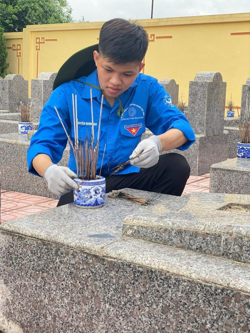 Danh Đạo trong chiến dịch Mùa hè xanh viếng thăm và dọn nghĩa trang liệt sĩ nhân dịp kỉ niệm 75 năm ngày Thương binh liệt sĩ (27/7/1947 - 27/7/2022). Danh Đạo trong chiến dịch Mùa hè xanh viếng thăm và dọn nghĩa trang liệt sĩ nhân dịp kỉ niệm 75 năm ngày Thương binh liệt sĩ (27/7/1947 - 27/7/2022).