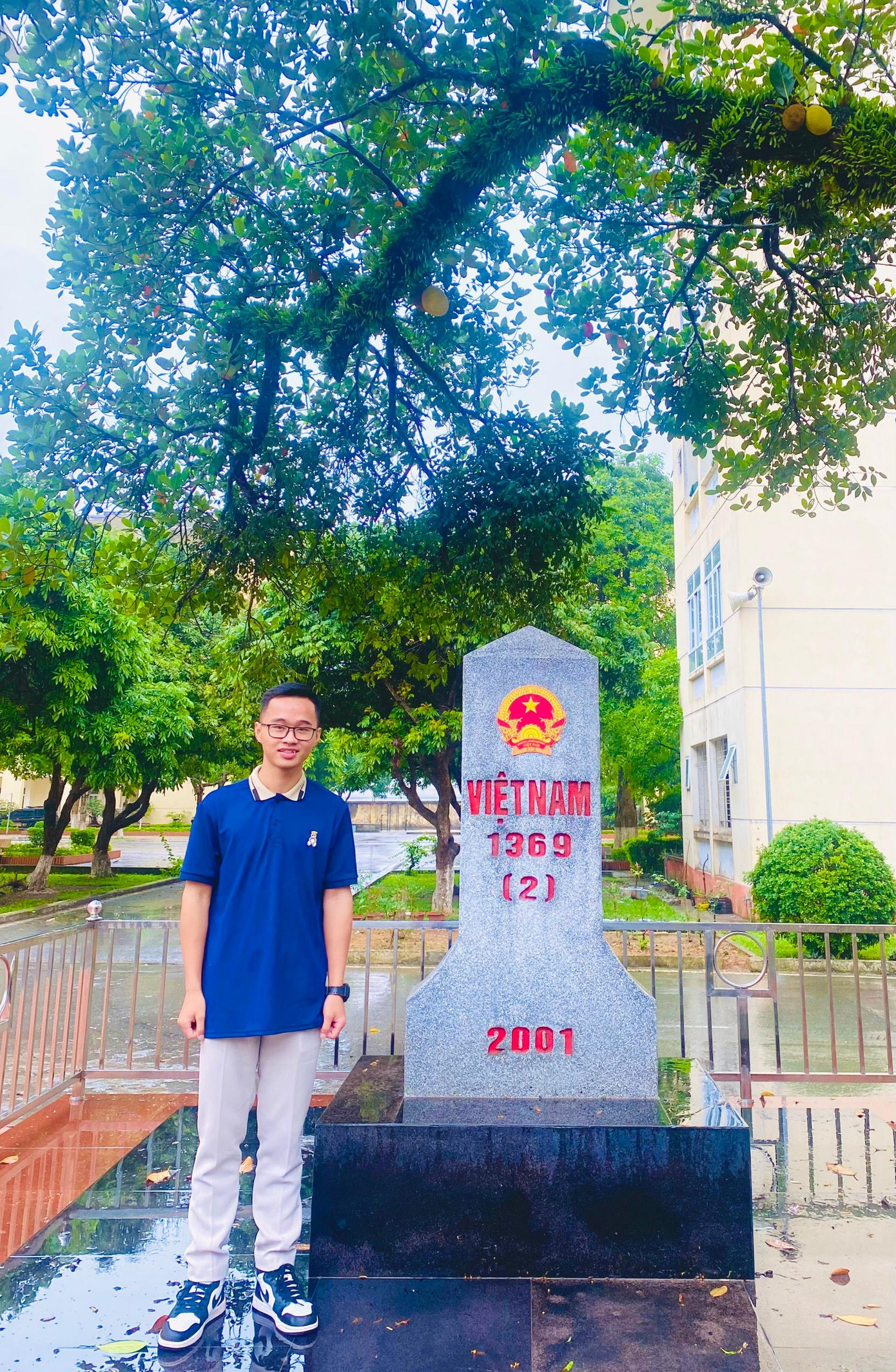 Chàng trai Đắk Lắk trong một lần vào thăm Học viện Biên phòng.