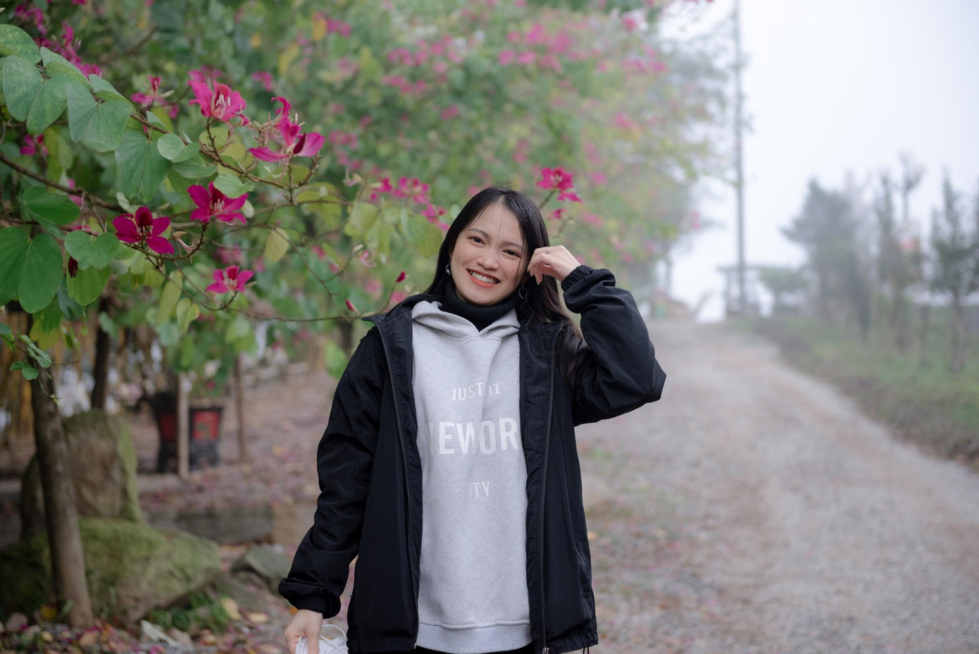 Nụ cười tươi sáng, tích cực vẫn luôn thường trực trên khuôn mặt nữ sinh. Ảnh: NVCC