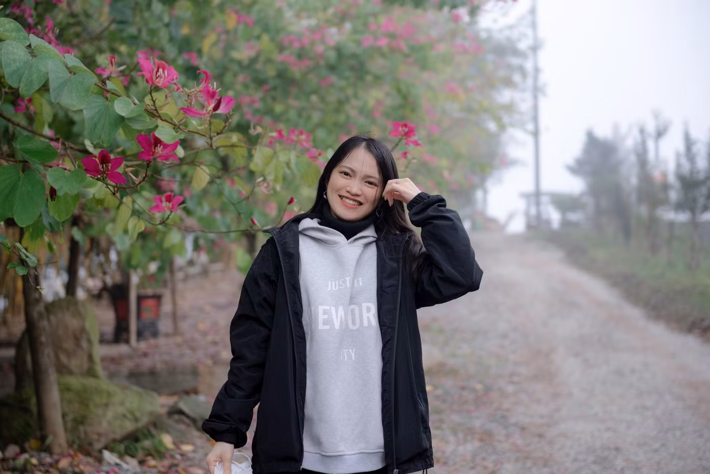 Nụ cười tươi sáng, tích cực vẫn luôn thường trực trên khuôn mặt nữ sinh. Ảnh: NVCC