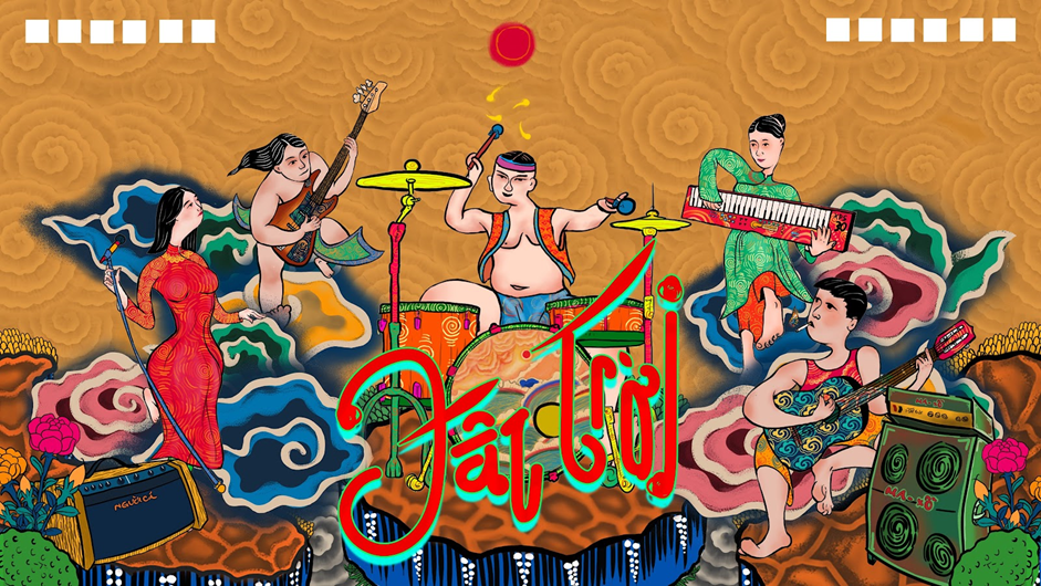 Bức tranh Tổng lấy cảm hứng từ ngũ hổ và ban nhạc. Tuy mỗi thành viên chơi những nhạc cụ khác nhau nhưng đều hướng về một tổng thể hài hòa cảm xúc. Bức tranh Tổng lấy cảm hứng từ ngũ hổ và ban nhạc. Tuy mỗi thành viên chơi những nhạc cụ khác nhau nhưng đều hướng về một tổng thể hài hòa cảm xúc.