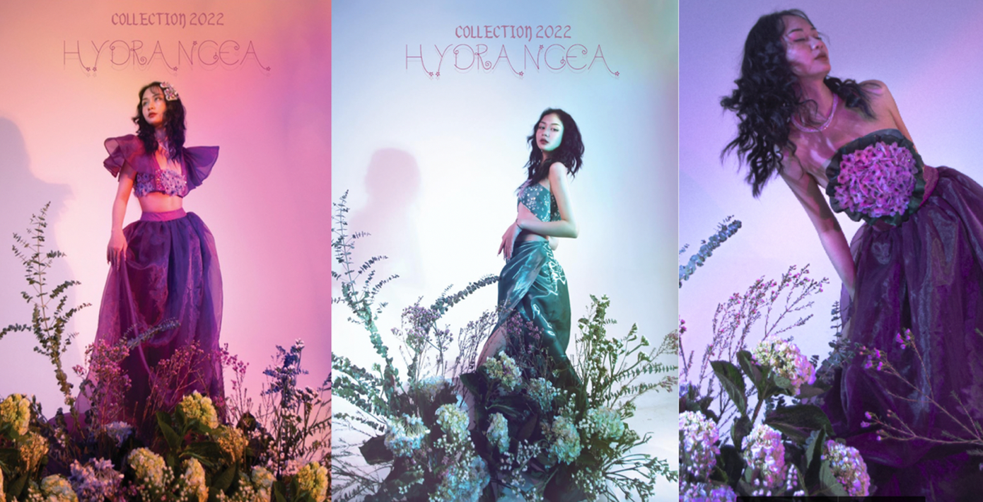 BST Hydrangea, tác giả Lê Trọng Kiên lấy ý tưởng từ hoa cẩm tú cầu tinh tế và quyến rũ. BST Hydrangea, tác giả Lê Trọng Kiên lấy ý tưởng từ hoa cẩm tú cầu tinh tế và quyến rũ.