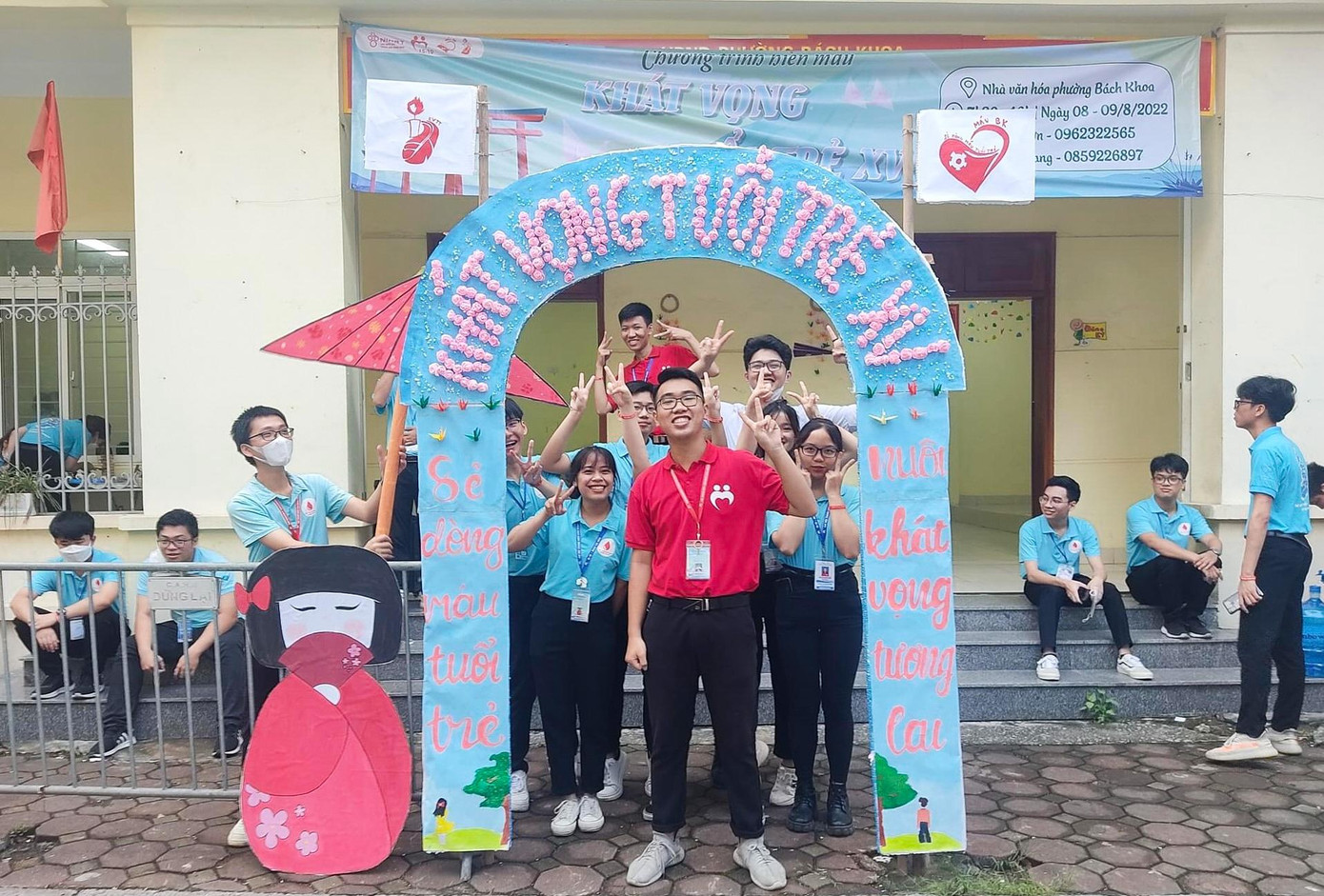 Ngày hội hiến máu tình nguyện “Khát Vọng Tuổi Trẻ XV” diễn ra trong hai ngày 8-9/8 tại Nhà văn hoá phường Bách Khoa.