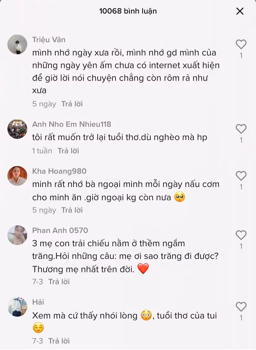 Những lời bình luận là nguồn động viên tinh thần lớn lao để Nguyễn Nhung tiếp tục sáng tạo những thước phim ý nghĩa. (Ảnh chụp màn hình)