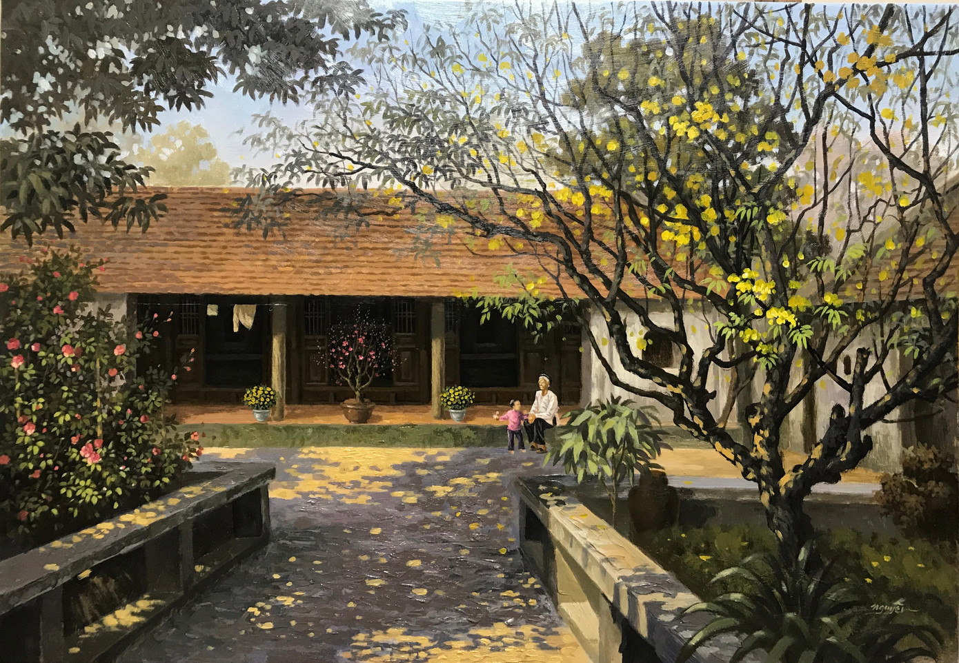 Tác phẩm Xuân về. Tác phẩm Xuân về.