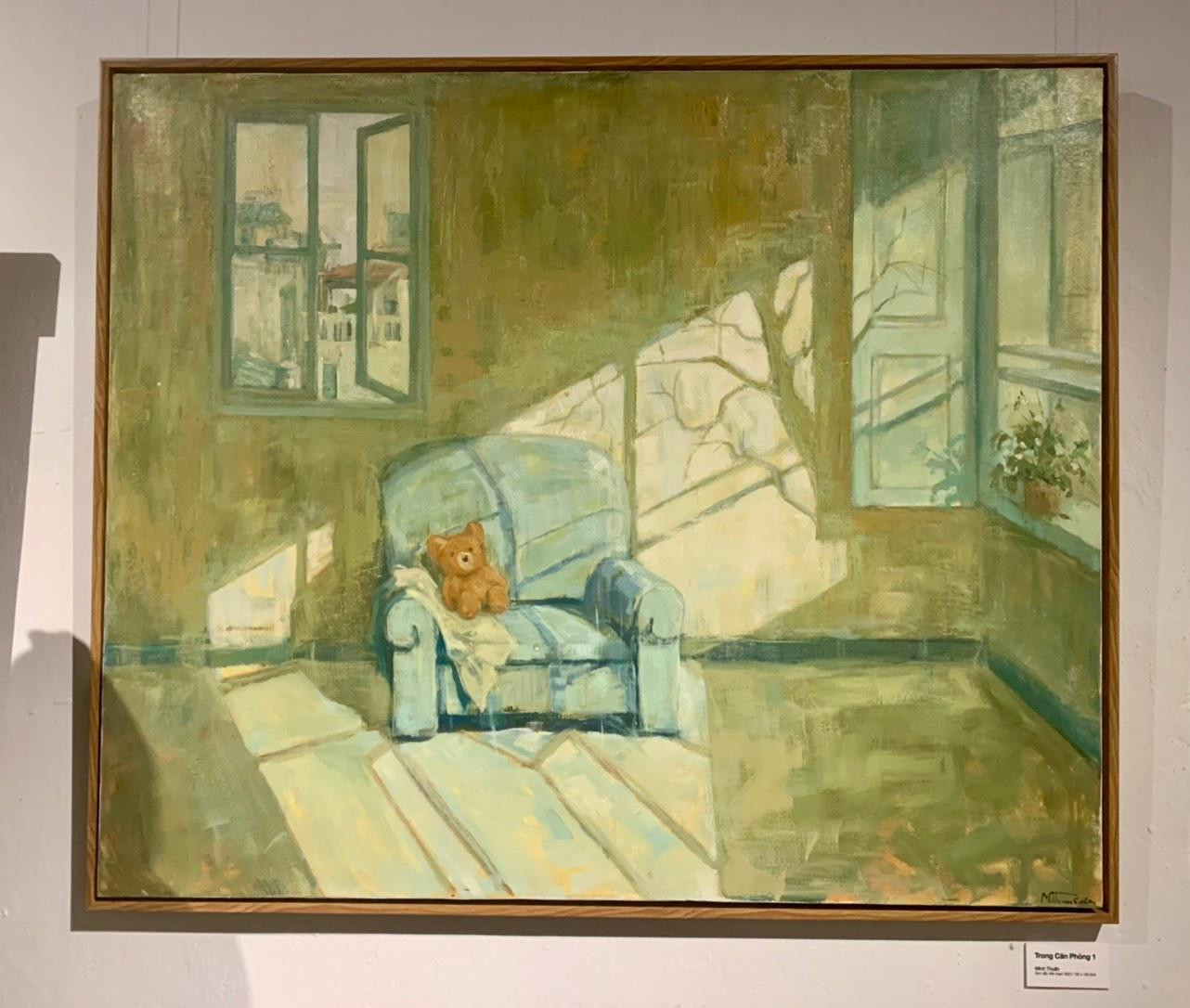 Tác phẩm ''Trong căn phòng 1'' của họa sĩ Minh Thuấn. Tác phẩm ''Trong căn phòng 1'' của họa sĩ Minh Thuấn.