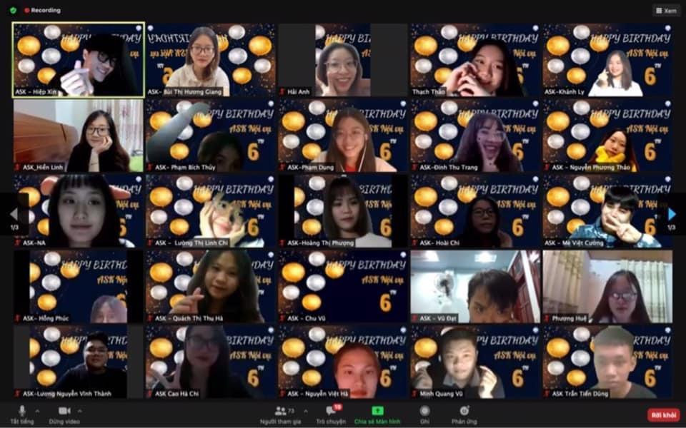 Sinh nhật Câu lạc bộ ASK lần thứ 6 được tổ chức dưới hình thức trực tuyến trong tình hình dịch bệnh COVID - 19 diễn biến phức tạp.