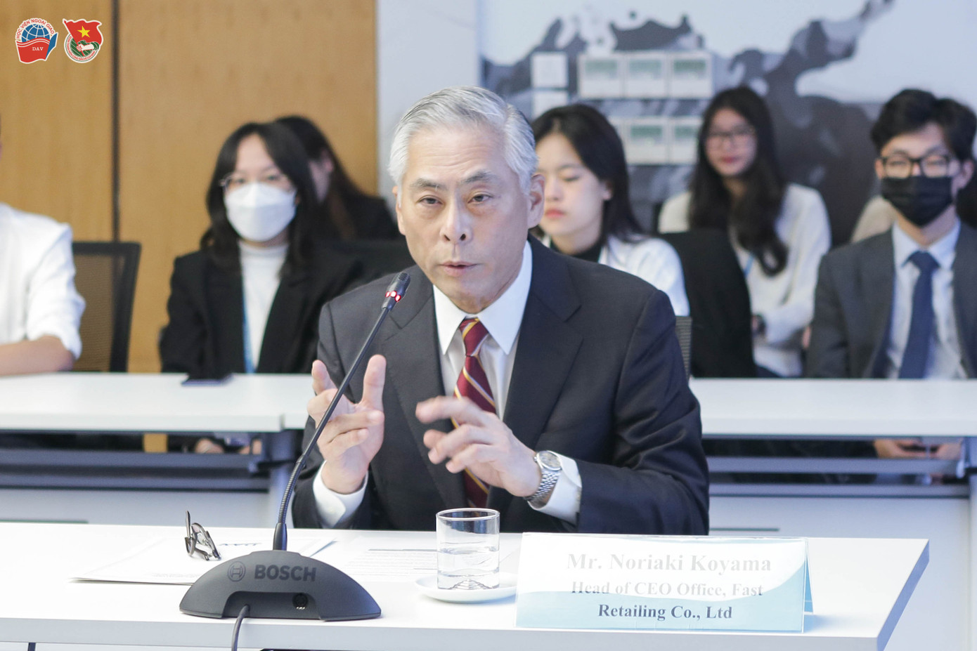 Đại diện tập đoàn Fast Retailing Nhật Bản, ông Noriaki Koyama khẳng định vai trò của bản ghi nhớ hợp tác trong việc gắn kết lâu dài mối quan hệ hai bên trong bối cảnh thương mại hiện đại.