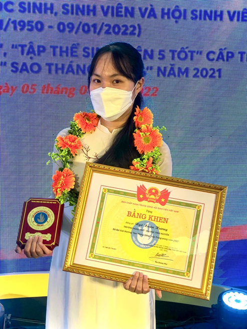 “Sinh viên 5 tốt cấp Trung ương”.