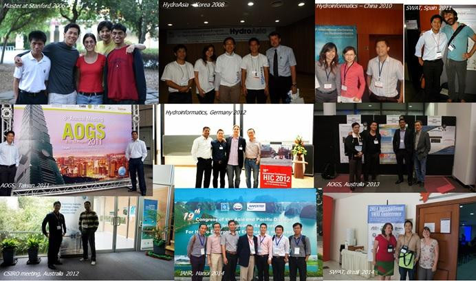 Một số hoạt động tại các hội thảo khoa học quốc tế khi Tuệ còn là sinh viên du học.