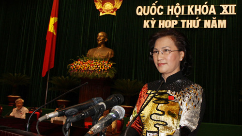 Bà Nguyễn Thị Kim Ngân được đề cử làm phó chủ tịch Quốc hội - Ảnh: Lê Kiên (Tuổi Trẻ)