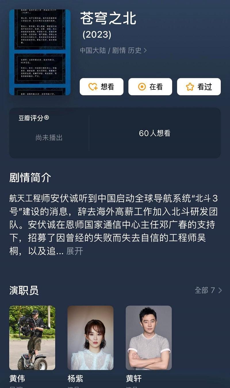 Trước đó có thông tin dàn diễn viên &quot;Phía Bắc Là Bầu Trời&quot; là Dương Tử và Hoàng Hiên.