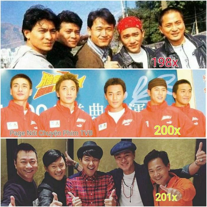 "Ngũ hổ tướng" TVB qua từng thời kỳ. "Ngũ hổ tướng" TVB qua từng thời kỳ.