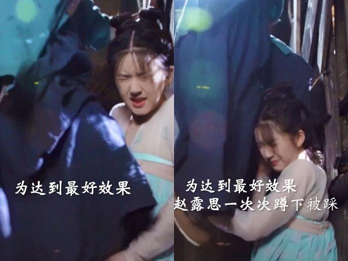 Ở hậu trường, Triệu Lộ Tư phải quay đi quay lại cảnh quay này liên tục. Ở hậu trường, Triệu Lộ Tư phải quay đi quay lại cảnh quay này liên tục.