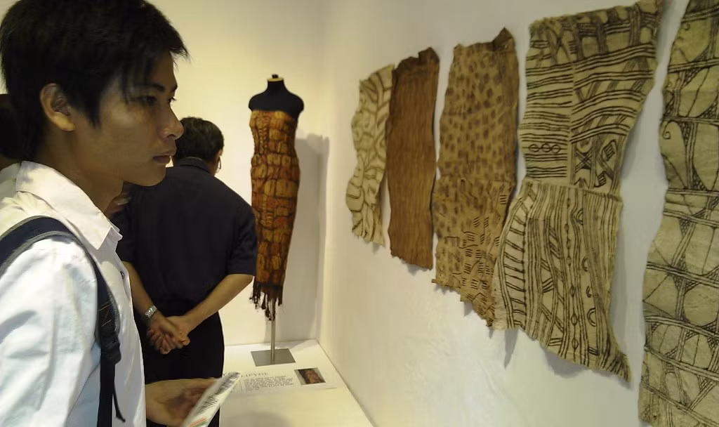 Khố bằng vỏ cây đập dập của dân tộc BaMbuti (lưu vực sông Congo - Châu Phi)