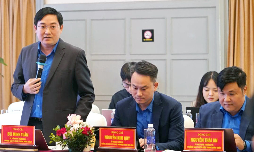 Hội nghị đã nhận được nhiều ý kiến trao đổi từ đại diện các ban, đơn vị T.Ư Đoàn và đại diện các tỉnh đoàn trong cụm. Ảnh: Kiều Anh