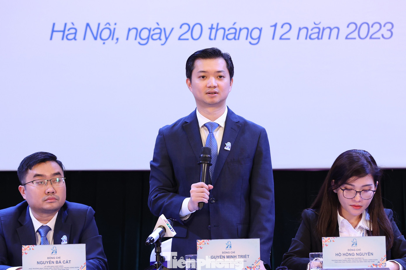 Anh Nguyễn Minh Triết chia sẻ tại chương trình họp báo.