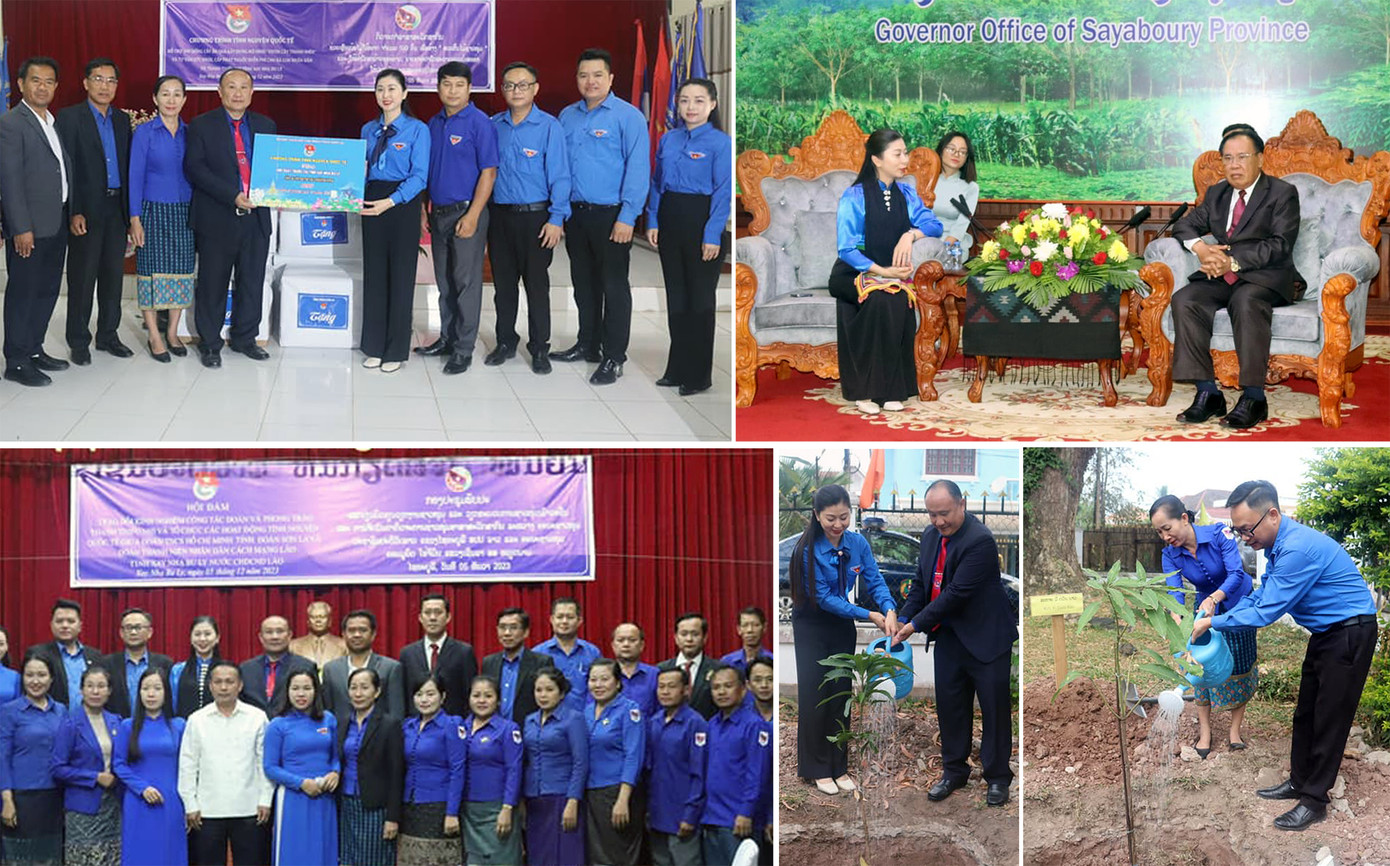 Đoàn công tác Tỉnh Đoàn Sơn La tiếp kiến lãnh đạo tỉnh Xayabury; hội đàm với lãnh đạo Tỉnh Đoàn Xayabury; và tổ chức các hoạt động ý nghĩa. Ảnh: Tỉnh Đoàn Sơn La