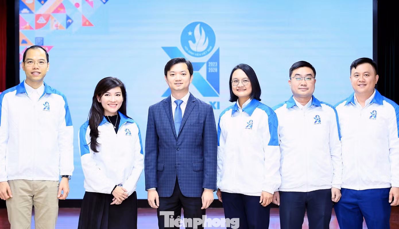 Thường trực T.Ư Hội Sinh viên Việt Nam khóa XI nhiệm kỳ 2023 - 2028. (Ảnh: Dương Triều)