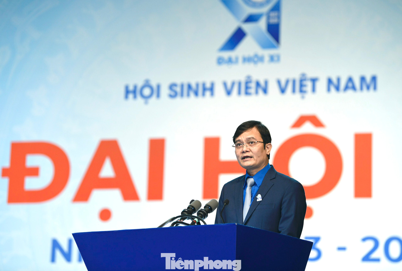 Anh Bùi Quang Huy phát biểu tại phiên khai mạc Đại hội. Ảnh: Như Ý