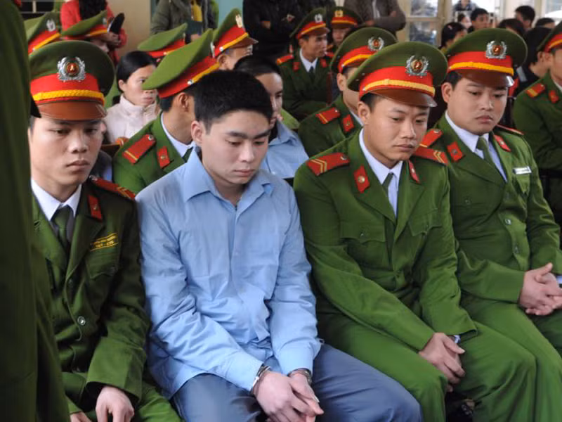 Lê Văn Luyện tại phiên tòa chiều nay (10 - 1). Ảnh: Tuấn Nguyễn 