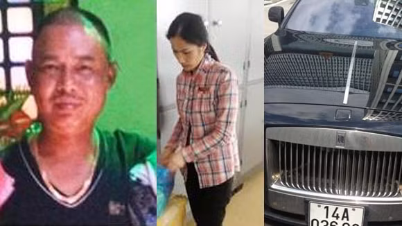 Vợ chồng Dũng “mặt sắt” và chiếc xe Rolls - Royce Phantom của Dũng vừa bị thu giữ 