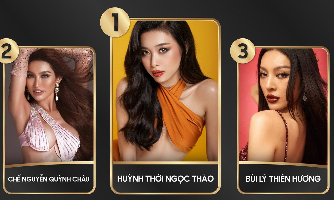 Top 3 thí sinh giành giải ảnh profile đẹp nhất.