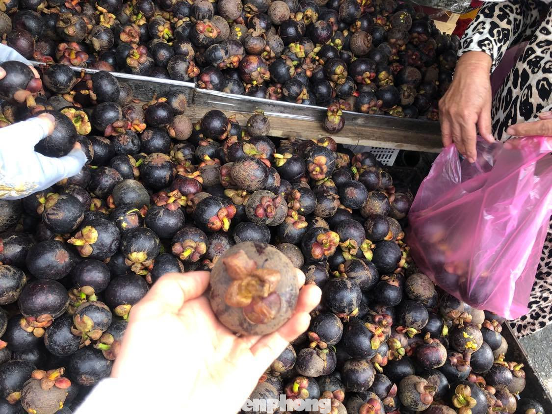 Măng cụt da cám được tiểu thương chia sẻ là có vị ngọt hơn các loại quả da bóng. Khi lựa măng cụt, người mua chỉ cần bóp nhẹ quả, quả nào mềm là vừa chín để ăn, còn quả cứng là đã bị chai, sâu bệnh không nên mua.