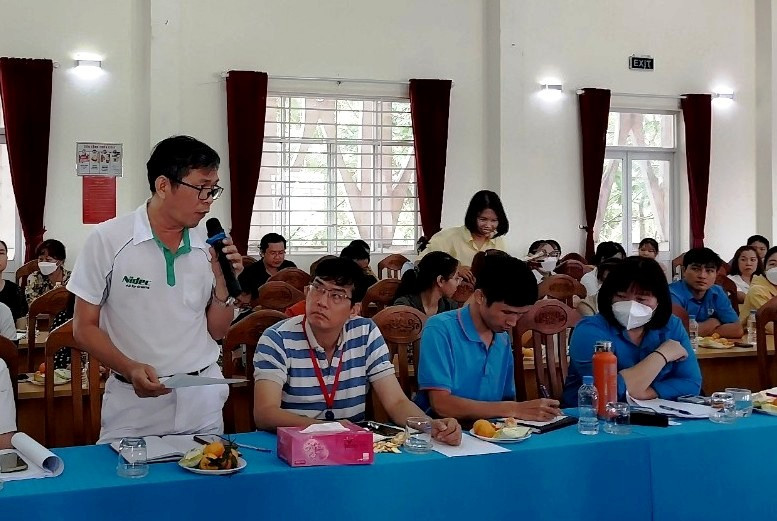 Ông Lưu Kim Hồng - Chủ tịch Công đoàn Công ty TNHH Nidec Việt Nam phát biểu Ông Lưu Kim Hồng - Chủ tịch Công đoàn Công ty TNHH Nidec Việt Nam phát biểu