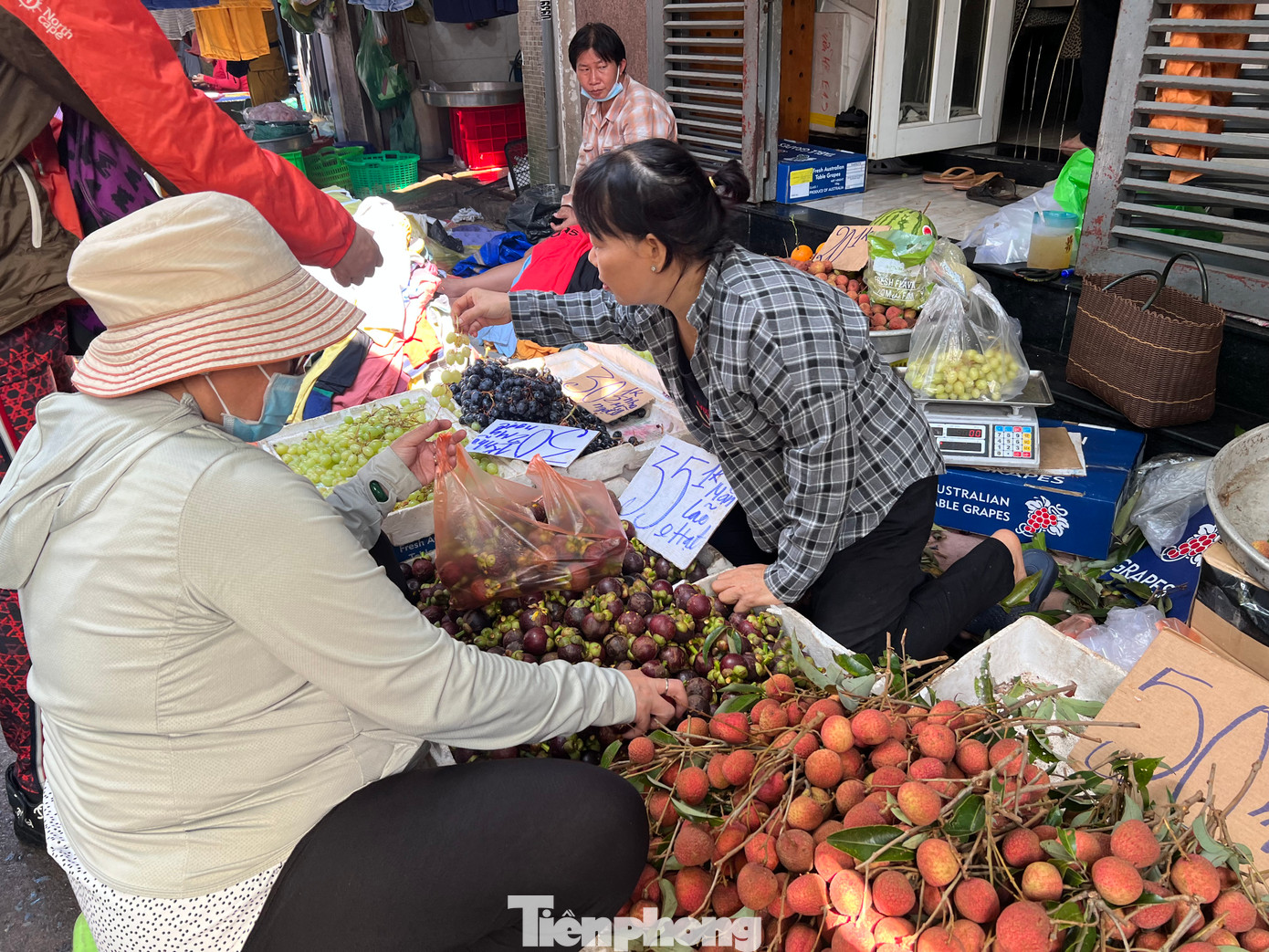 Vải, măng cụt vào đầu mùa nhưng có giá khá rẻ, chỉ khoảng 35.000-40.000 đồng/kg.