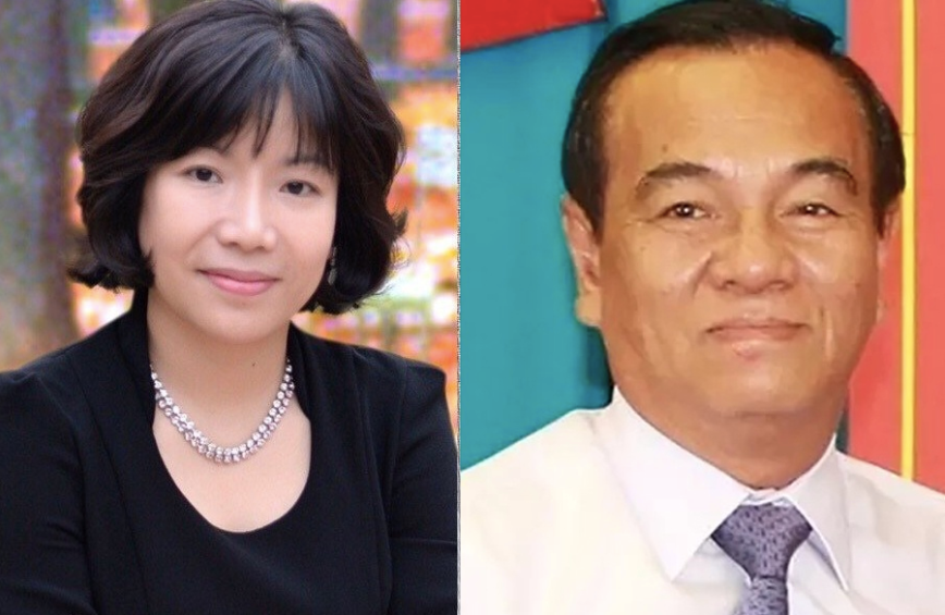 Bà Nguyễn Thị Thanh Nhàn và cựu bí thư Đồng Nai Trần Đình Thành.