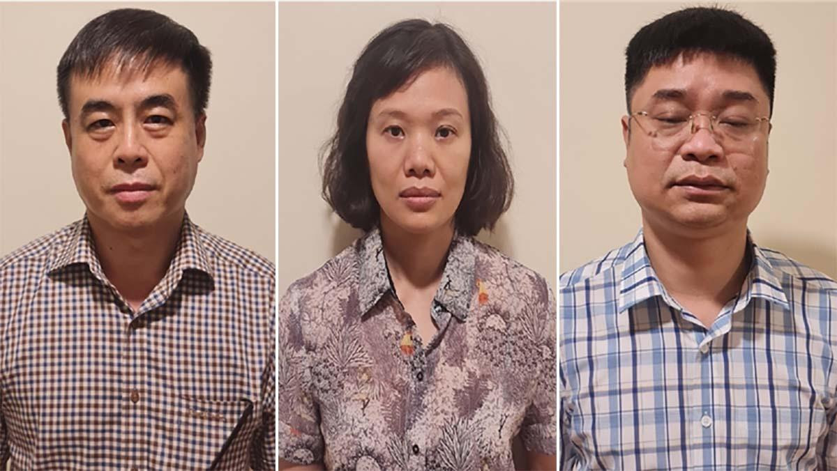 Các bị can Phạm Ngọc Hải, Thành Thị Đông Phương và Lê Việt Phương.