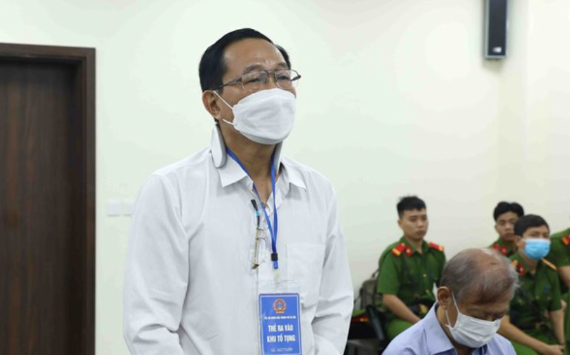 Cựu Thứ trưởng Cao Minh Quang tại phiên tòa.