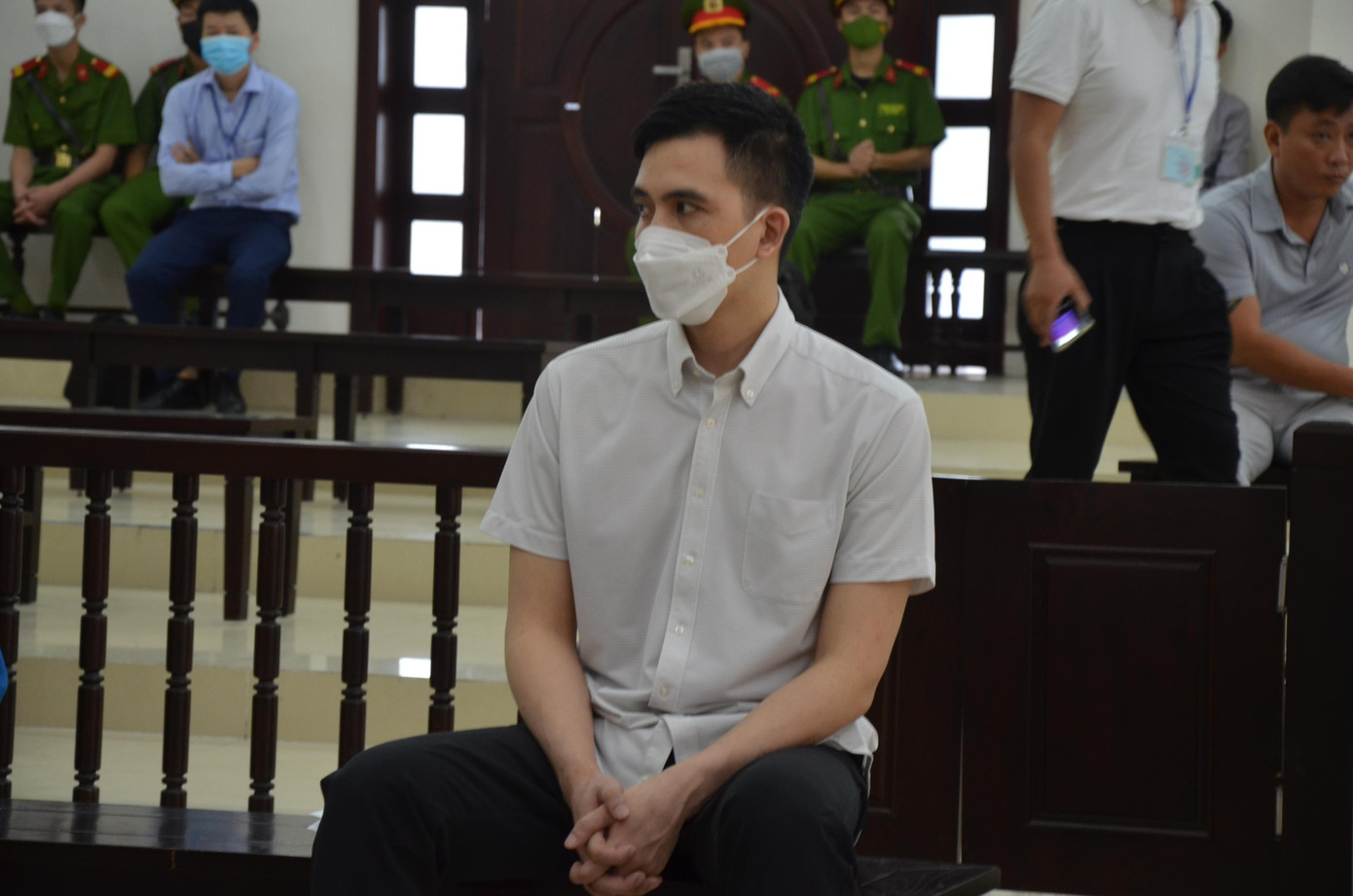 Bị cáo Nguyễn Trường Giang tại phiên tòa phúc thẩm. Bị cáo Nguyễn Trường Giang tại phiên tòa phúc thẩm.