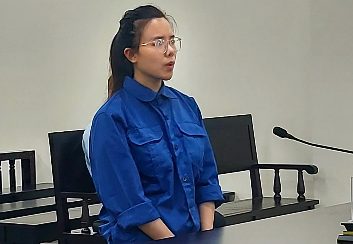 Bị cáo Đoàn Phương Anh tại phiên tòa sơ thẩm.