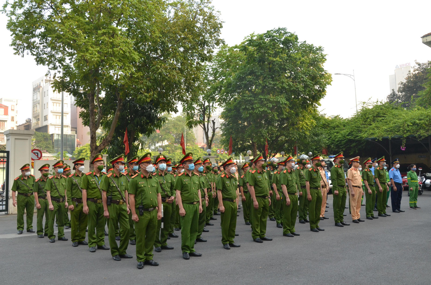 Công an quận Cầu Giấy tổ chức buổi lễ phát động đợt cao điểm hướng tới SEA Games 31.