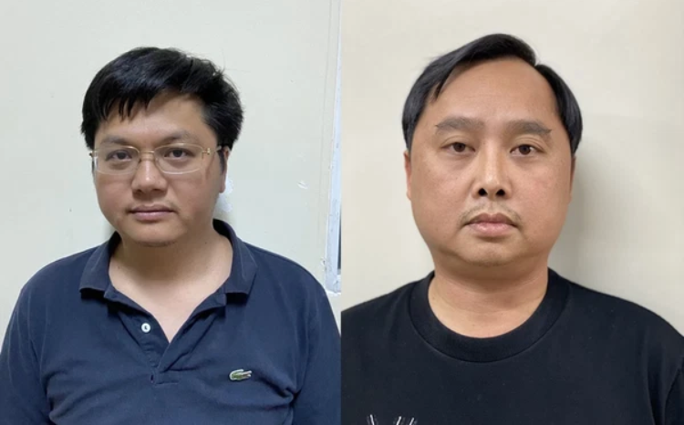 Bị can Đỗ Đức Nam và Đỗ Thành Nhân.