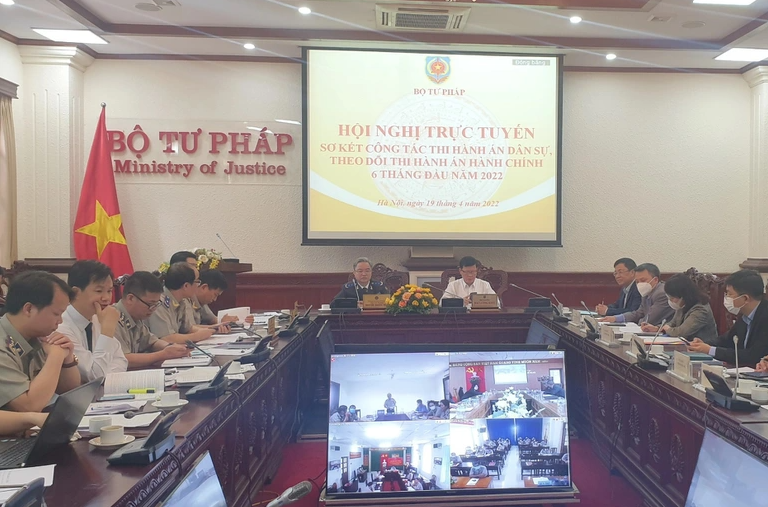 Bộ Tư pháp tổ chức hội nghị sáng 19/4.