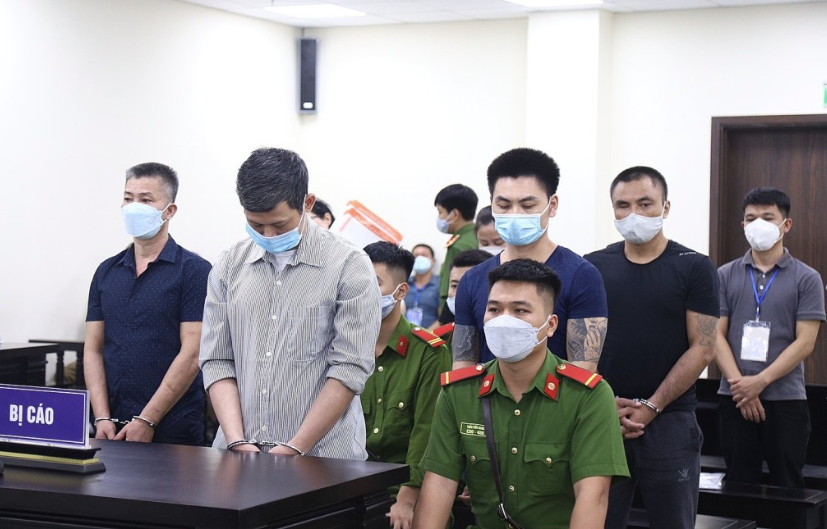 Nguyễn Xuân Quý cùng nhóm đồng phạm tại tòa. Nguyễn Xuân Quý cùng nhóm đồng phạm tại tòa.