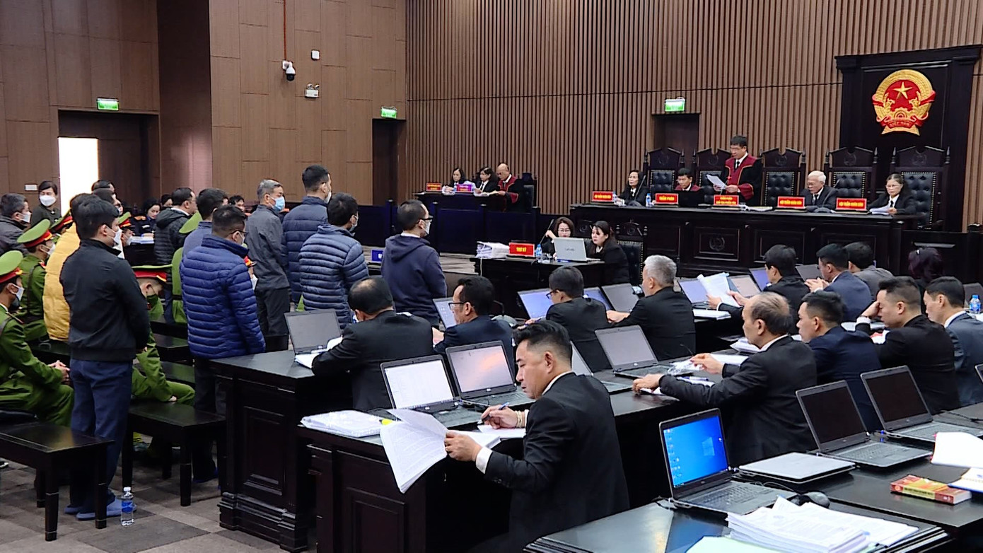 Toàn cảnh phiên tòa sơ thẩm. Toàn cảnh phiên tòa sơ thẩm.