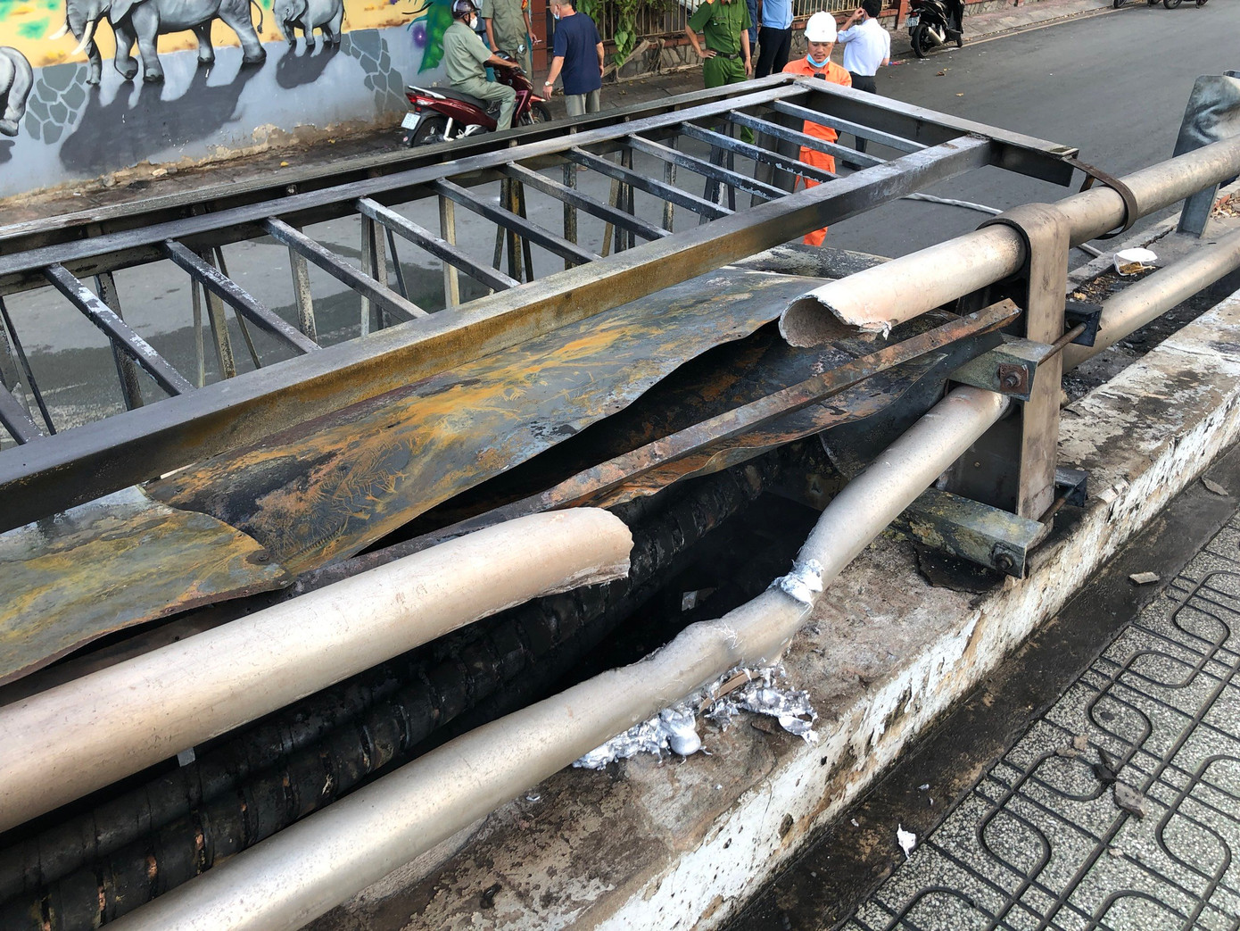 Vị trí nơi xảy ra vụ cháy. Ảnh: A.X