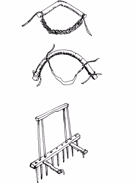 Bừa và ách cổ trâu