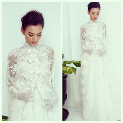 5 chiếc váy cưới ồn ào được chú ý của sao Việt ảnh 3